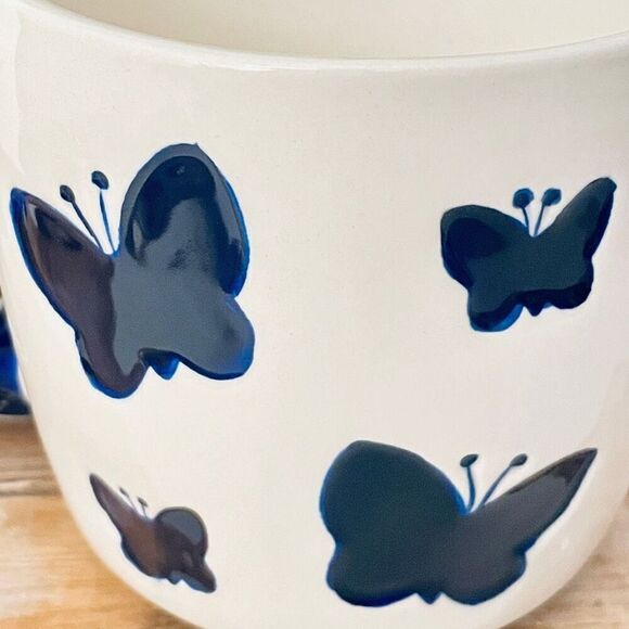 NWT Disney Magenta Encanto Born to be Me White Navy Blue Butterflies Ceramic Mug - Picture 8 of 12